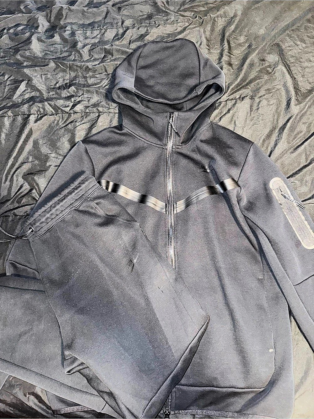 Nike Tech Fleece Full-Zip Hoodie and Jogger Set Black